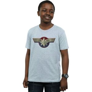 Marvel Boy's Captain Chest Emblem T-Shirt in Grey Size: 7-8 Years Grey 7-8 Years Marvel Boy's Captain Chest Emblem T-Shirt in Grey Size: 7-8 Years Grey 7-8 Years