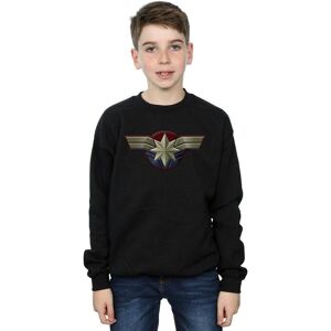 Marvel Boy's Captain Chest Emblem Sweatshirt in Black Size: 5-6 Years Black 5-6 Years Marvel Boy's Captain Chest Emblem Sweatshirt in Black Size: 5-6 Years Black 5-6 Years