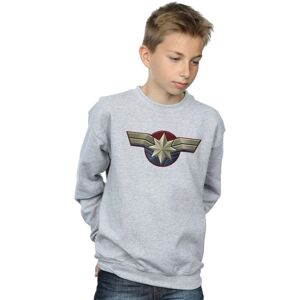 Marvel Boy's Captain Chest Emblem Sweatshirt in Grey Size: 12-13 Years Grey 12-13 Years Marvel Boy's Captain Chest Emblem Sweatshirt in Grey Size: 12-13 Years Grey 12-13 Years