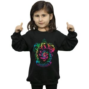 Harry Potter Girl's Gryffindor Crest Tie Dye Infill Sweatshirt in Black Size: 7-8 Years Black 7-8 Years Harry Potter Girl's Gryffindor Crest Tie Dye Infill Sweatshirt in Black Size: 7-8 Years Black 7-8 Years