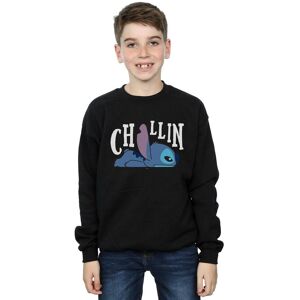 Disney Boy's Lilo & Stitch Chillin Sweatshirt in Black Size: 12-13 Years Black 12-13 Years Disney Boy's Lilo & Stitch Chillin Sweatshirt in Black Size: 12-13 Years Black 12-13 Years