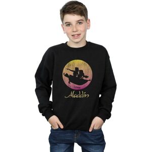 Disney Boy's Aladdin Flying Sunset Sweatshirt in Black Size: 5-6 Years Black 5-6 Years Disney Boy's Aladdin Flying Sunset Sweatshirt in Black Size: 5-6 Years Black 5-6 Years