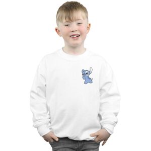 Disney Boy's Lilo & Stitch Stitch Backside Breast Print Sweatshirt in White Size: 7-8 Years White 7-8 Years Disney Boy's Lilo & Stitch Stitch Backside Breast Print Sweatshirt in White Size: 7-8 Years White 7-8 Years
