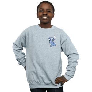 Disney Boy's Lilo & Stitch Stitch Backside Breast Print Sweatshirt in Grey Size: 12-13 Years Grey 12-13 Years Disney Boy's Lilo & Stitch Stitch Backside Breast Print Sweatshirt in Grey Size: 12-13 Years Grey 12-13 Years