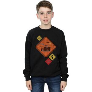 Looney Tunes Boy's Road Runner Road Sign Sweatshirt in Black Size: 5-6 Years Black 5-6 Years Looney Tunes Boy's Road Runner Road Sign Sweatshirt in Black Size: 5-6 Years Black 5-6 Years