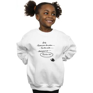 Disney Girl's Aladdin Jasmine Goals Sweatshirt in White Size: 5-6 Years White 5-6 Years Disney Girl's Aladdin Jasmine Goals Sweatshirt in White Size: 5-6 Years White 5-6 Years