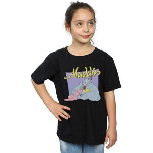Disney Girl's Aladdin Genie Wishing Dude Cotton T-Shirt in Black Size: 9 Years Black 9 Years Disney Girl's Aladdin Genie Wishing Dude Cotton T-Shirt in Black Size: 9 Years Black 9 Years