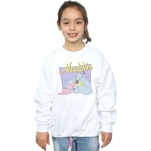 Disney Girl's Aladdin Genie Wishing Dude Sweatshirt in White Size: 5-6 Years White 5-6 Years Disney Girl's Aladdin Genie Wishing Dude Sweatshirt in White Size: 5-6 Years White 5-6 Years