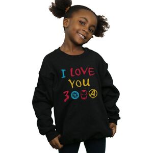 Marvel Girl's Avengers Endgame I Love You 3000 Crayons Sweatshirt in Black Size: 3-4 Years Black 3-4 Years Marvel Girl's Avengers Endgame I Love You 3000 Crayons Sweatshirt in Black Size: 3-4 Years Black 3-4 Years