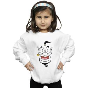 Disney Girl's Aladdin Genie Face Sweatshirt in White Size: 7-8 Years White 7-8 Years Disney Girl's Aladdin Genie Face Sweatshirt in White Size: 7-8 Years White 7-8 Years