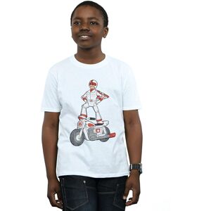 Disney Boy's Toy Story 4 Duke Caboom Pose T-Shirt in White Size: 3-4 Years White 3-4 Years Disney Boy's Toy Story 4 Duke Caboom Pose T-Shirt in White Size: 3-4 Years White 3-4 Years