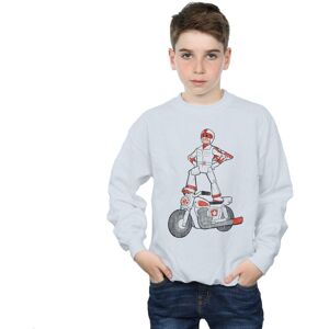 Disney Boy's Toy Story 4 Duke Caboom Pose Sweatshirt in White Size: 3-4 Years White 3-4 Years Disney Boy's Toy Story 4 Duke Caboom Pose Sweatshirt in White Size: 3-4 Years White 3-4 Years