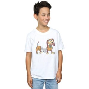 Disney Boy's Toy Story 4 Slinky Pose T-Shirt in White Size: 9 Years White 9 Years Disney Boy's Toy Story 4 Slinky Pose T-Shirt in White Size: 9 Years White 9 Years