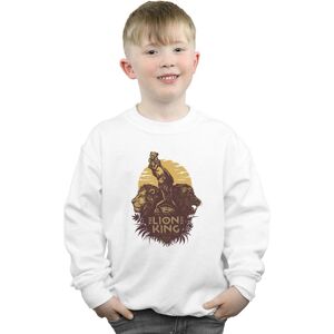 Disney Boy's The Lion King Movie Sunrise Collage Sweatshirt in White Size: 9 Years White 9 Years Disney Boy's The Lion King Movie Sunrise Collage Sweatshirt in White Size: 9 Years White 9 Years