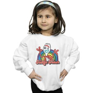 Disney Girl's Toy Story 4 Forky Talkin´ Trash Sweatshirt in White Size: 3-4 Years White 3-4 Years Disney Girl's Toy Story 4 Forky Talkin´ Trash Sweatshirt in White Size: 3-4 Years White 3-4 Years