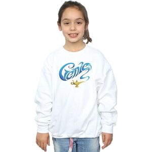 Disney Girl's Aladdin Movie Genie Lamp Sweatshirt in White Size: 3-4 Years White 3-4 Years Disney Girl's Aladdin Movie Genie Lamp Sweatshirt in White Size: 3-4 Years White 3-4 Years