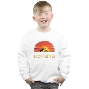 Disney Boy's The Lion King Movie Sunset Logo Sweatshirt in White Size: 7-8 Years White 7-8 Years Disney Boy's The Lion King Movie Sunset Logo Sweatshirt in White Size: 7-8 Years White 7-8 Years