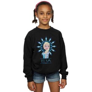 Disney Girl's Frozen Elsa Snowflake Sweatshirt in Black Size: 3-4 Years Black 3-4 Years Disney Girl's Frozen Elsa Snowflake Sweatshirt in Black Size: 3-4 Years Black 3-4 Years