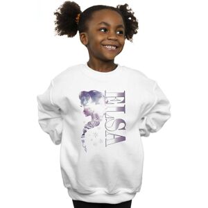 Disney Girl's Frozen Ice Kingdom Silhouette Sweatshirt in White Size: 5-6 Years White 5-6 Years Disney Girl's Frozen Ice Kingdom Silhouette Sweatshirt in White Size: 5-6 Years White 5-6 Years