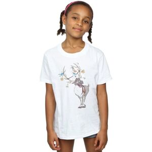 Disney Girl's Frozen Sven & Olaf Christmas Ornaments Cotton T-Shirt in White Size: 9 Years White 9 Years Disney Girl's Frozen Sven & Olaf Christmas Ornaments Cotton T-Shirt in White Size: 9 Years White 9 Years