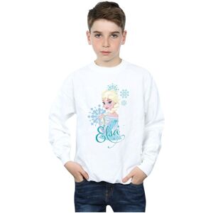 Disney Boy's Frozen Elsa Snowflakes Sweatshirt in White Size: 5-6 Years White 5-6 Years Disney Boy's Frozen Elsa Snowflakes Sweatshirt in White Size: 5-6 Years White 5-6 Years