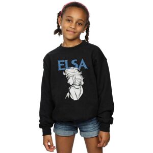 Disney Girl's Frozen Elsa Profile Sketch Sweatshirt in Black Size: 7-8 Years Black 7-8 Years Disney Girl's Frozen Elsa Profile Sketch Sweatshirt in Black Size: 7-8 Years Black 7-8 Years