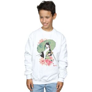 Disney Boy's Mulan Magnolia Collage Sweatshirt in White Size: 7-8 Years White 7-8 Years Disney Boy's Mulan Magnolia Collage Sweatshirt in White Size: 7-8 Years White 7-8 Years