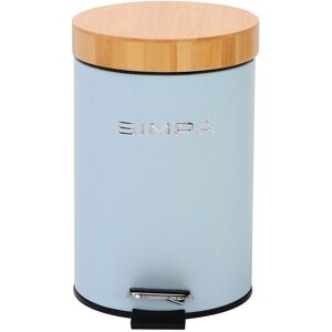 simpa 3L Soft-Closing Pedal Dustbin with Bamboo Lid in Light Blue Light Blue simpa 3L Soft-Closing Pedal Dustbin with Bamboo Lid in Light Blue Light Blue