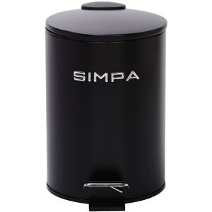 simpa 3L Slim Soft-Closing Pedal Dustbin in Black Black simpa 3L Slim Soft-Closing Pedal Dustbin in Black Black