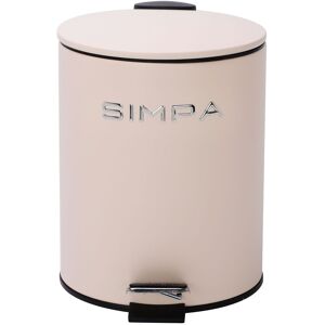 simpa 5L Slim Soft-Closing Pedal Dustbin in Cream Cream simpa 5L Slim Soft-Closing Pedal Dustbin in Cream Cream