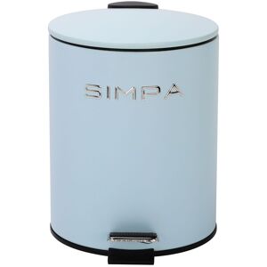 simpa 5L Slim Soft-Closing Pedal Dustbin in Light Blue Light Blue simpa 5L Slim Soft-Closing Pedal Dustbin in Light Blue Light Blue