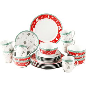 simpa Christmas Gingerbread Men Ceramic Dinner Set Size: 18 Pack Multicolor 18 Pack simpa Christmas Gingerbread Men Ceramic Dinner Set Size: 18 Pack Multicolor 18 Pack