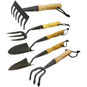 simpa 5PC Hammered Carbon Steel Midi Garden Hand Tool Set in Black Black simpa 5PC Hammered Carbon Steel Midi Garden Hand Tool Set in Black Black