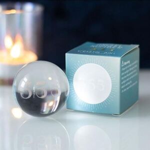KDMD 555 Angel Number Crystal Ball in White White KDMD 555 Angel Number Crystal Ball in White White