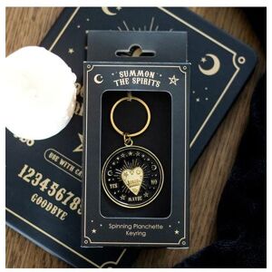 KDMD Spinning Talking Board Planchette Keyring in Black Black One Size KDMD Spinning Talking Board Planchette Keyring in Black Black One Size