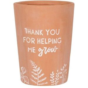 KDMD Thank You For Helping Me Grow Terracotta Plant Pot in Peach Peach KDMD Thank You For Helping Me Grow Terracotta Plant Pot in Peach Peach