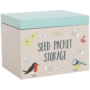 KDMD British Garden Birds Seed Packet Storage Box in Cream Cream KDMD British Garden Birds Seed Packet Storage Box in Cream Cream