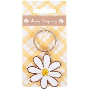 KDMD Women's Daisy Enamel Keyring in White White One Size KDMD Women's Daisy Enamel Keyring in White White One Size