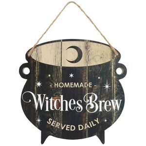 KDMD Witches Brew Cauldron MDF Hanging Sign in Black Black KDMD Witches Brew Cauldron MDF Hanging Sign in Black Black