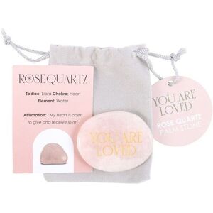 KDMD You Are Loved Rose Quartz Crystal Palm Stone in Pink Pink KDMD You Are Loved Rose Quartz Crystal Palm Stone in Pink Pink