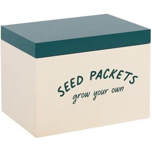 KDMD Seed Packet Storage Box in Cream Cream KDMD Seed Packet Storage Box in Cream Cream