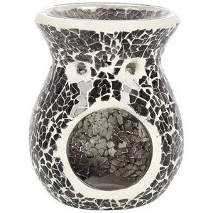 KDMD Small Gunmetal Grey Crackle Oil Burner Grey KDMD Small Gunmetal Grey Crackle Oil Burner Grey