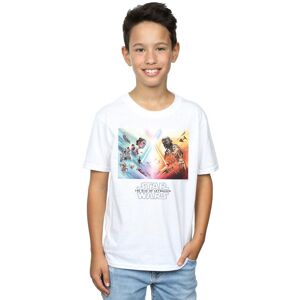 Disney Boy's Star Wars The Rise Of Skywalker Battle Poster T-Shirt in White Size: 7-8 Years White 7-8 Years Disney Boy's Star Wars The Rise Of Skywalker Battle Poster T-Shirt in White Size: 7-8 Years White 7-8 Years