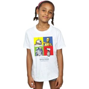 Disney Girl's Star Wars The Rise Of Skywalker Droid Squares Cotton T-Shirt in White Size: 7-8 Years White 7-8 Years Disney Girl's Star Wars The Rise Of Skywalker Droid Squares Cotton T-Shirt in White Size: 7-8 Years White 7-8 Years