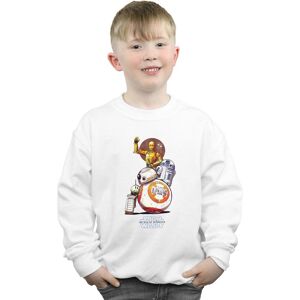 Disney Boy's Star Wars The Rise Of Skywalker Droids Illustration Sweatshirt in White Size: 5-6 Years White 5-6 Years Disney Boy's Star Wars The Rise Of Skywalker Droids Illustration Sweatshirt in White Size: 5-6 Years White 5-6 Years