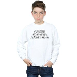 Disney Boy's Star Wars The Rise Of Skywalker Trooper Filled Logo Sweatshirt in White Size: 7-8 Years White 7-8 Years Disney Boy's Star Wars The Rise Of Skywalker Trooper Filled Logo Sweatshirt in White Size: 7-8 Years White 7-8 Years