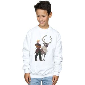 Disney Boy's Frozen 2 Sven & Kristoff Sweatshirt in White Size: 7-8 Years White 7-8 Years Disney Boy's Frozen 2 Sven & Kristoff Sweatshirt in White Size: 7-8 Years White 7-8 Years