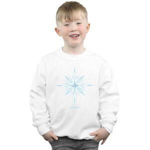 Disney Boy's Frozen 2 Elsa Signature Snowflake Sweatshirt in White Size: 9 Years White 9 Years Disney Boy's Frozen 2 Elsa Signature Snowflake Sweatshirt in White Size: 9 Years White 9 Years
