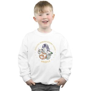 Disney Boy's Star Wars The Rise Of Skywalker Rolling Behind Enemy Lines Sweatshirt in White Size: 7-8 Years White 7-8 Years Disney Boy's Star Wars The Rise Of Skywalker Rolling Behind Enemy Lines Sweatshirt in White Size: 7-8 Years White 7-8 Years