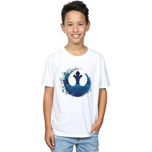 Disney Boy's Star Wars The Rise Of Skywalker Resistance Symbol Wave T-Shirt in White Size: 7-8 Years White 7-8 Years Disney Boy's Star Wars The Rise Of Skywalker Resistance Symbol Wave T-Shirt in White Size: 7-8 Years White 7-8 Years